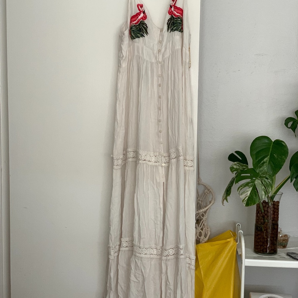 Long Flamingo White Dress